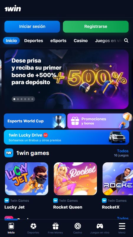 Página principal de 1Win en línea