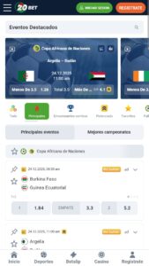 Apuestas deportivas en Chile 20Bet