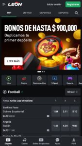 LeonBet Chile página principal deportiva