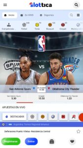 Slottica página principal de deportes